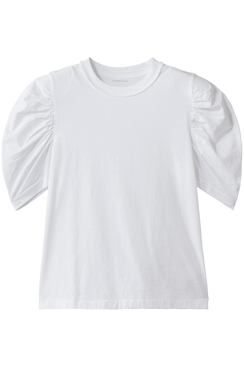 マルティニーク/martiniqueの【CURRENTAGE】オーガニックコットンジャージーギャザーカットソー(ホワイト/A2561UTS409)