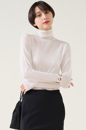 マルティニーク/martiniqueのカシミアシルクシアーインナー(110100/110103)