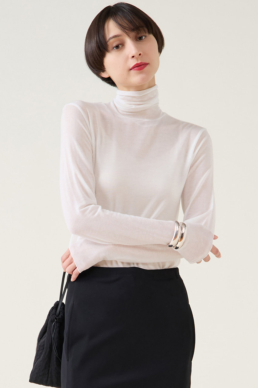 martinique カシミアシルクシアーインナー (ホワイト, F) マルティニーク ELLE SHOP