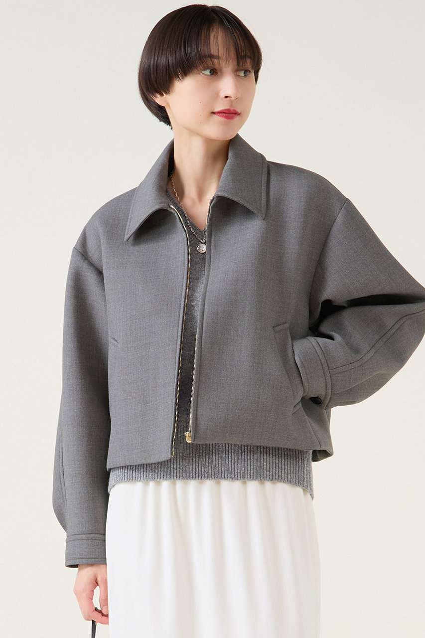 martinique ギャバボンディングブルゾン (グレー, F) マルティニーク ELLE SHOP martinique ギャバボンディングブルゾン (グレー, F) マルティニーク ELLE SHOP