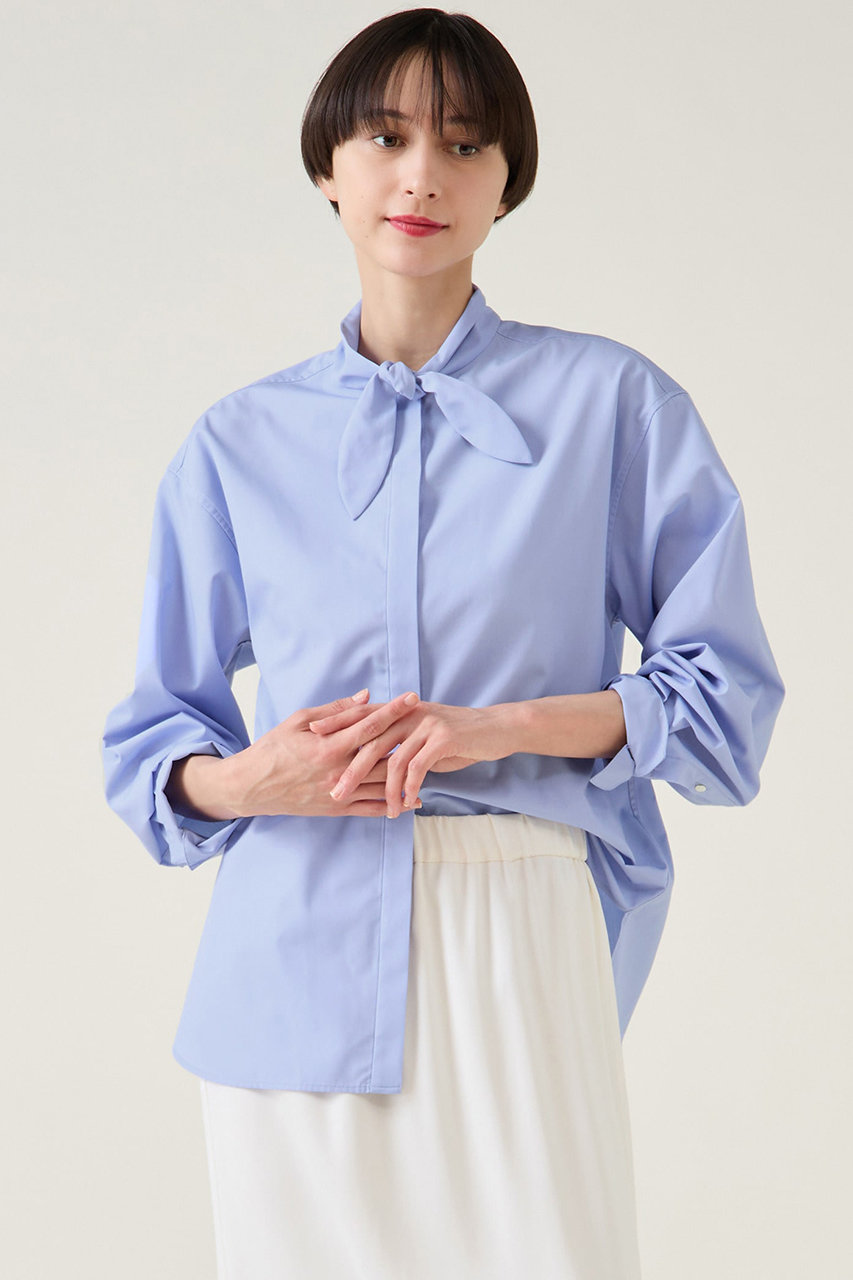 martinique ハイカウントTCブロードシャツ (サックス, F) マルティニーク ELLE SHOP