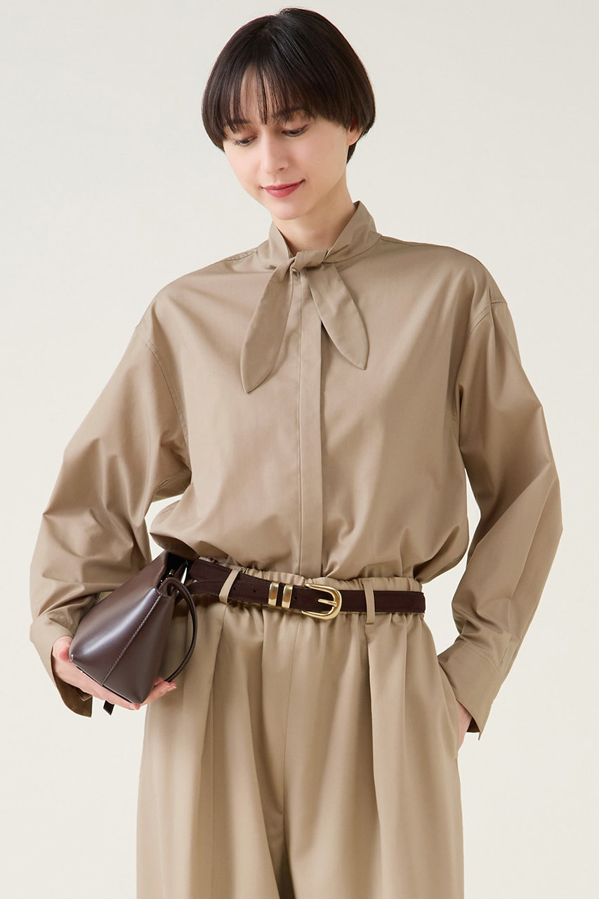 martinique ハイカウントTCブロードシャツ (ベージュ, F) マルティニーク ELLE SHOP