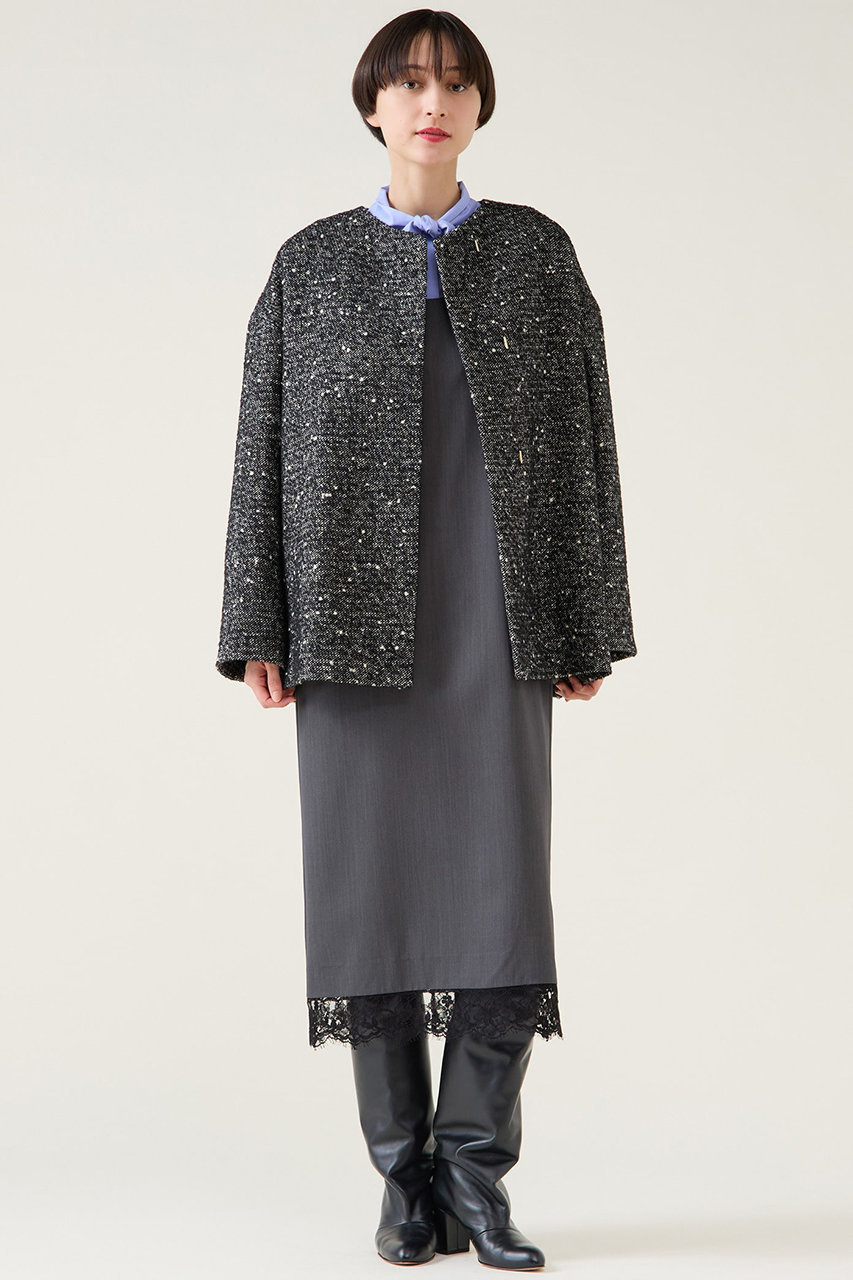 ☆新品☆martinique マルティニークノーカラーショートコート マルティニーク ノーカラーショートコート martinique ノーカラー