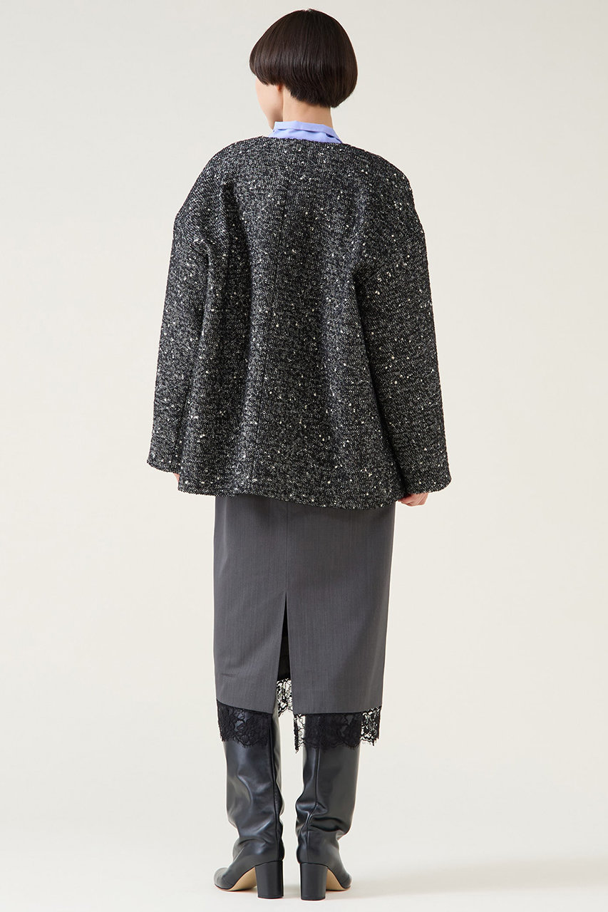 martinique マルティニーク コート ※サイズの記載はございません。 ブラック レディース martinique(マルティニーク)｜ノーカラーコート/ブラック の通販