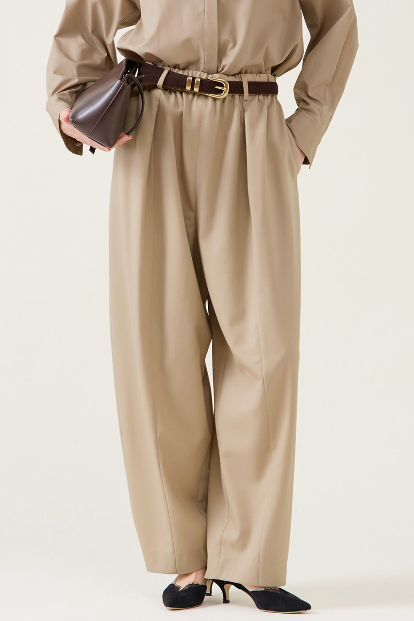 martinique 梳毛ギャババレルパンツ (ベージュ, F) マルティニーク ELLE SHOP martinique 梳毛ギャババレルパンツ (ベージュ, F) マルティニーク ELLE SHOP