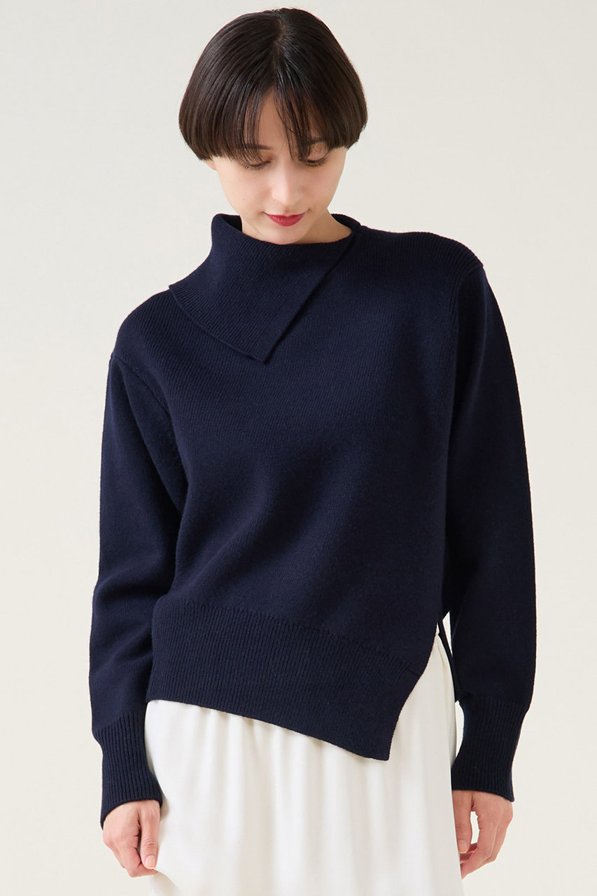 martinique ストレッチウールアシメプルオーバー (ネイビー, F) マルティニーク ELLE SHOP martinique ストレッチウールアシメプルオーバー (ネイビー, F) マルティニーク ELLE SHOP