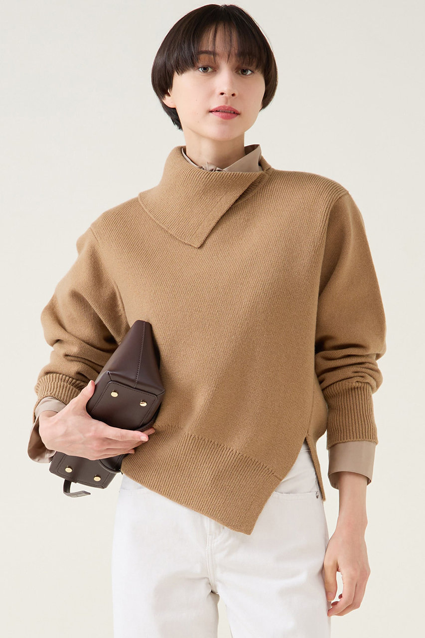 martinique ストレッチウールアシメプルオーバー (キャメル, F) マルティニーク ELLE SHOP martinique ストレッチウールアシメプルオーバー (キャメル, F) マルティニーク ELLE SHOP