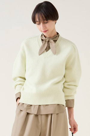 マルティニーク/martiniqueの【予約販売】カシミアミックスVネックプルオーバー(110300/110301)