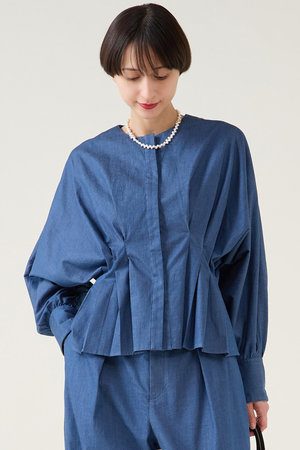 マルティニーク/martiniqueの【予約販売】デニムドルマンタックブラウス(セットアップ可)(110400/110403)