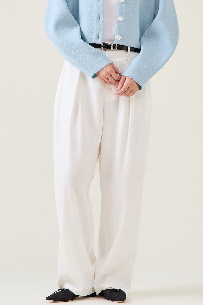 マルティニーク/martiniqueのデニムカーブシルエットパンツ(セットアップ可)(ホワイト/A0361FP 151)