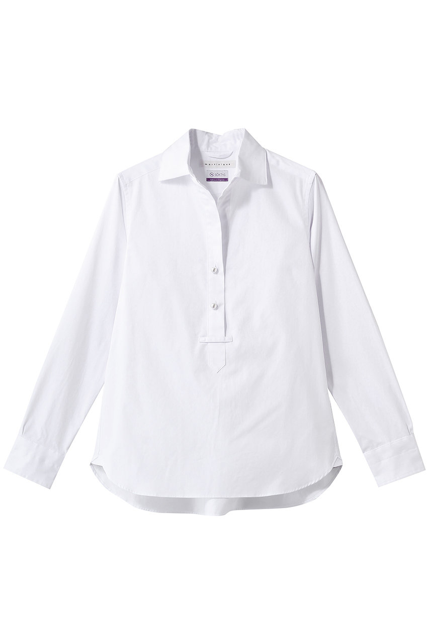 マルティニーク/martiniqueの《定番》パールスキッパーブラウス(ホワイト/A0361FB 220)