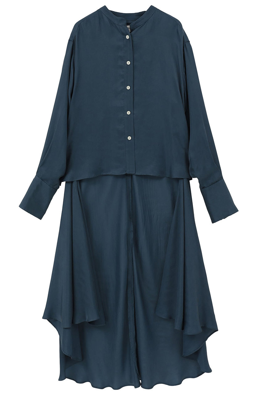 マルティニーク/martiniqueの【予約販売】【l’heritage martinique】シルキーキュプラブラウス(ブルー/A0361FB 362)