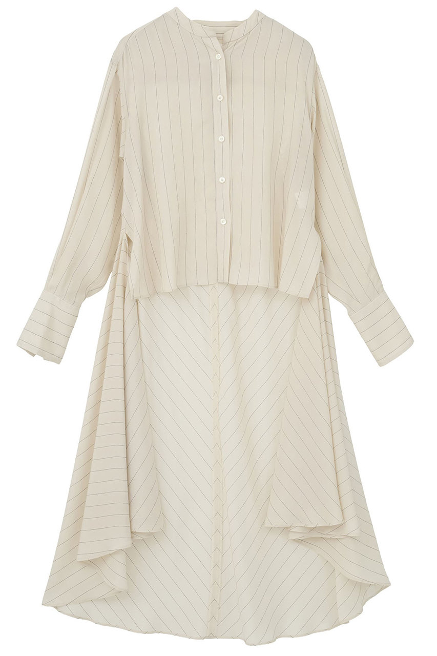 マルティニーク/martiniqueの【l’heritage martinique】シルキーキュプラブラウス(ストライプ/A0361FB 362)