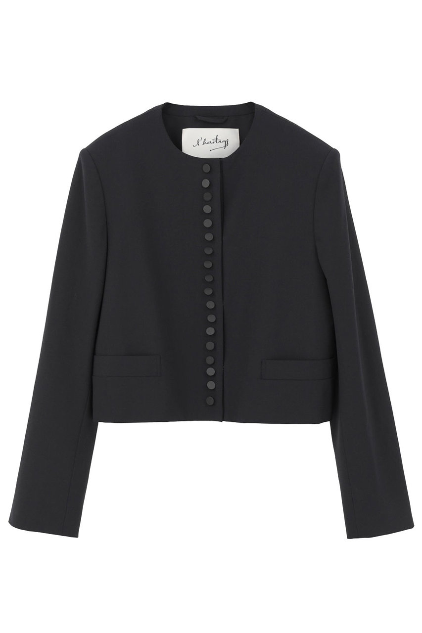 【l’heritage martinique】T/W 2WAYストレッチクルーネックジャケット