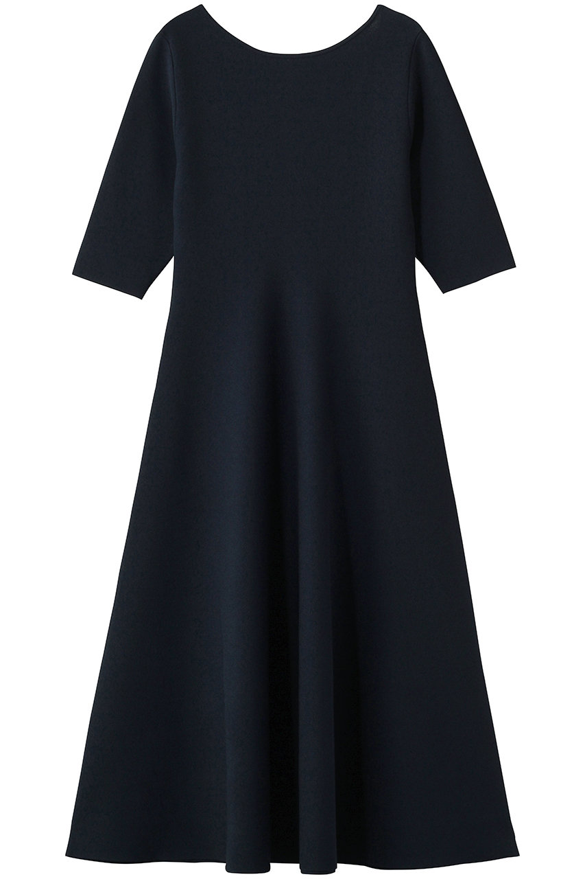 マルティニーク/martiniqueの【l’heritage martinique】アセテートポリミラノフレアワンピース(ネイビー/A0361KA 283)