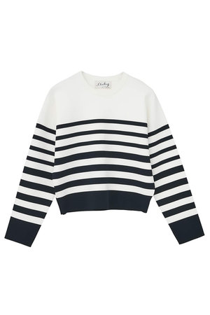 マルティニーク/martiniqueの【予約販売】【l’heritage martinique】ミラノリブボーダープルオーバー