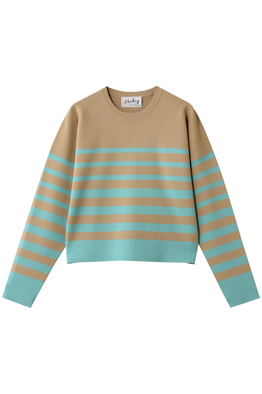 マルティニーク/martiniqueの【l’heritage martinique】ミラノリブボーダープルオーバー(ベージュ/A0361KSW281)