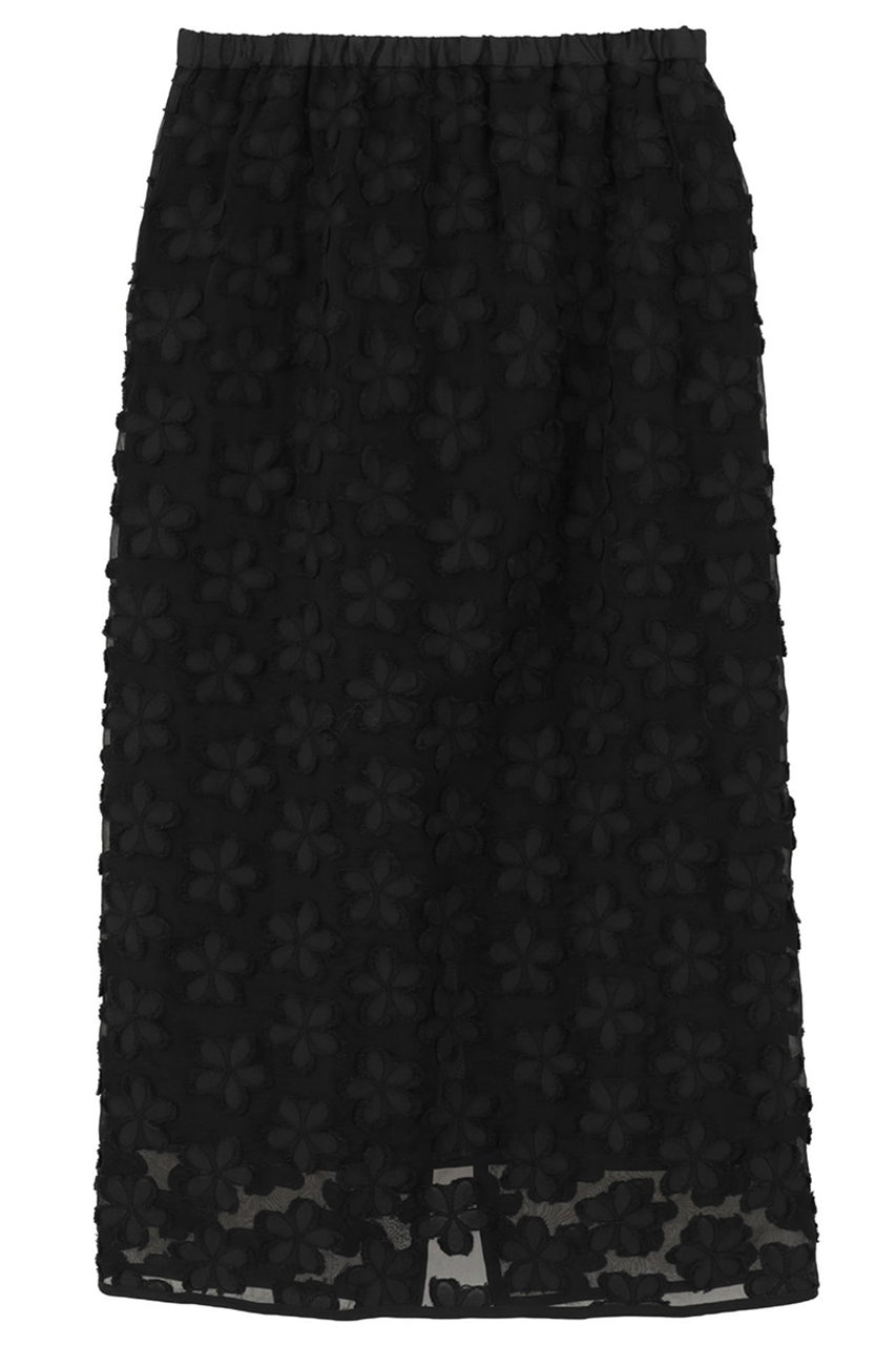 マルティニーク/martiniqueの【予約販売】フラワージャガードIラインスカート(ブラック/A0361FS 252)