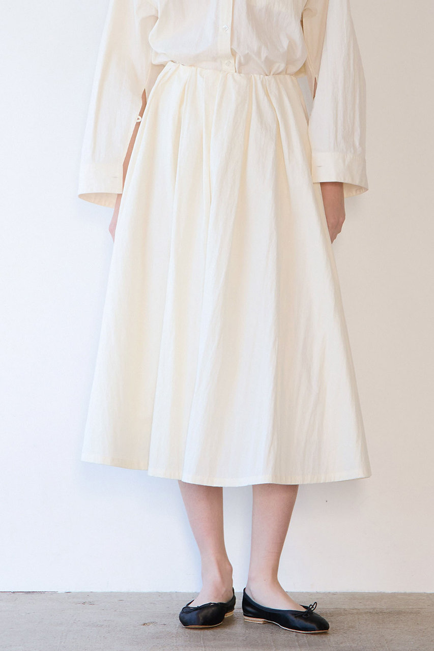 ウェザークロス/ストライプギャザースカート(セットアップ可)