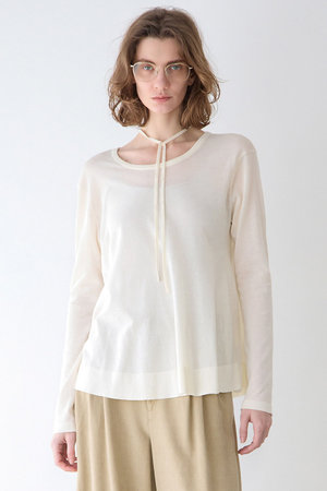 マルティニーク/martiniqueの【予約販売】シアーペプラムプルオーバー(110300/110301)