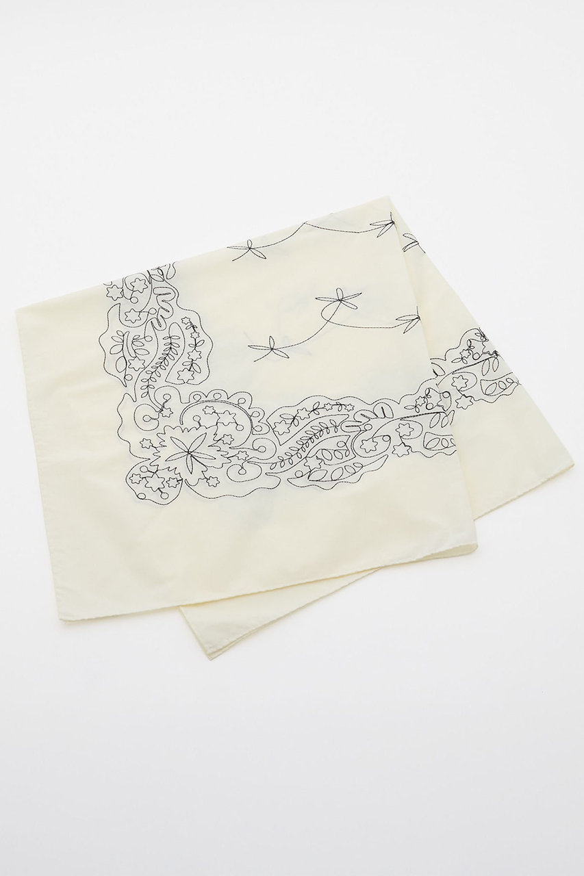 マルティニーク/martiniqueの【予約販売】【ASAUCE MELER】コットンシルクエンブロイダリーバンダナ(アイボリー/A0362PSE112)