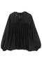 【予約販売】プリーツブラウス マルティニーク/martinique ブラック