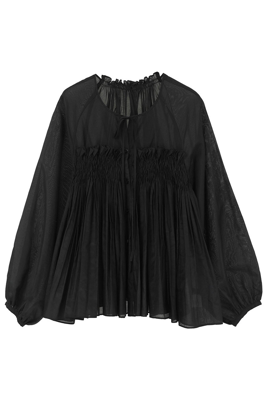 マルティニーク/martiniqueのプリーツブラウス(ブラック/A0361FB 448)