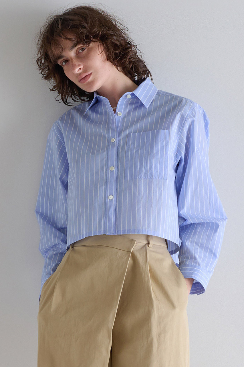 マルティニーク/martiniqueのショートシャツ(ブルーストライプ/A0361FB 455)