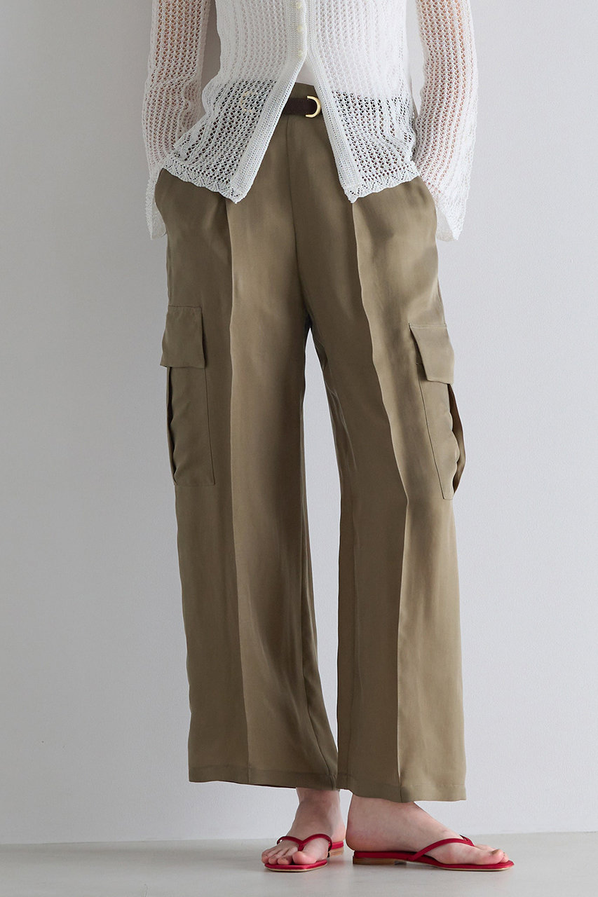 マルティニーク/martiniqueの【予約販売】シルキーキュプラカーゴパンツ(セットアップ可)(カーキ/A0361FP 452)