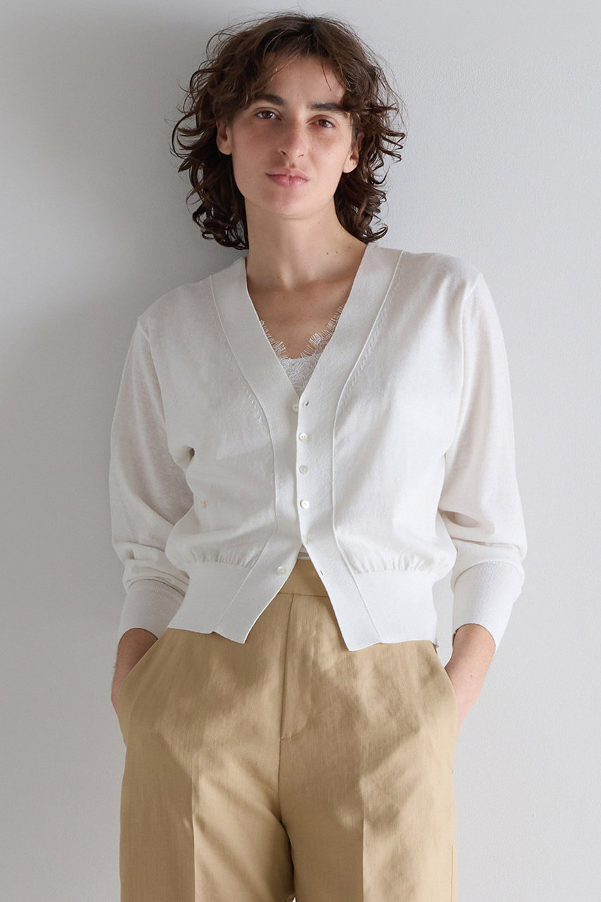 マルティニーク/martiniqueのリネンミックス3WAYカーディガン(ホワイト/A0361KCD406)