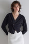 リネンミックス3WAYカーディガン マルティニーク/martinique ブラック