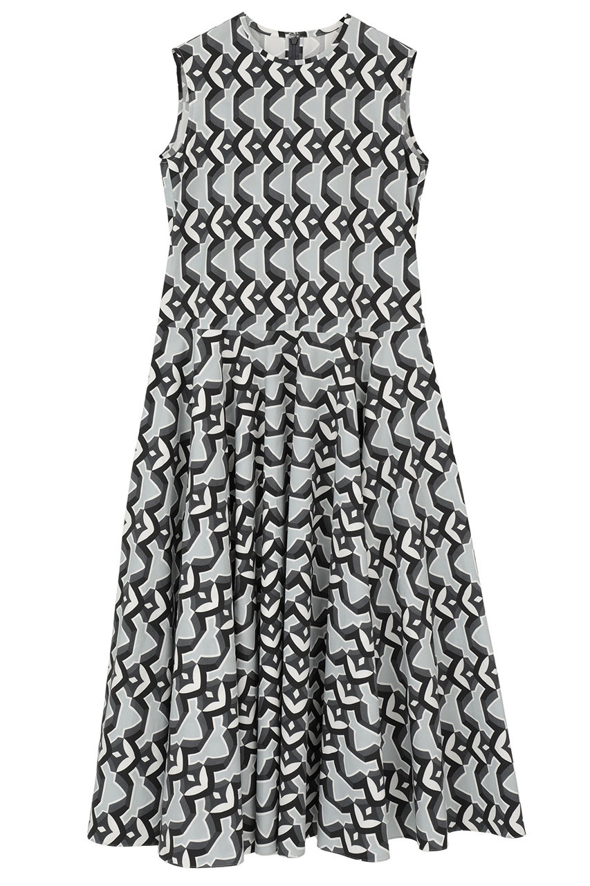 マルティニーク/martiniqueの【予約販売】【l’heritage martinique】アールデコ・タイルサマードレス(ブラック×オフ/A0361FA 560)