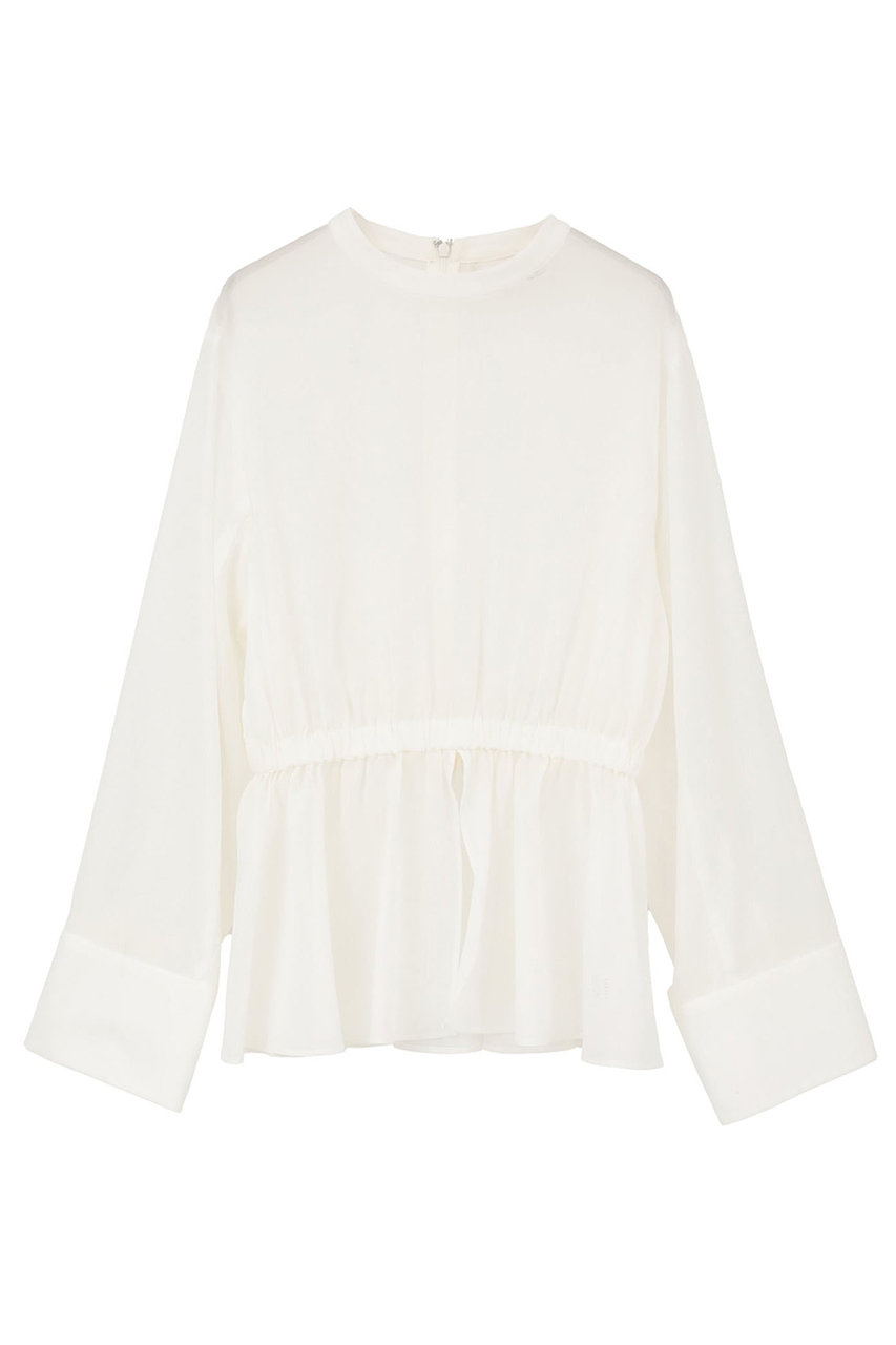 【l’heritage martinique】オーガンジーペプラムブラウス