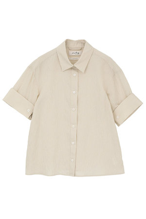 マルティニーク/martiniqueの【予約販売】【l’heritage martinique】コージーストライプショートスリーブシャツ(セットアップ可)(110400/110402)