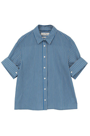 マルティニーク/martiniqueの【予約販売】【l’heritage martinique】コージーストライプショートスリーブシャツ(セットアップ可)(110400/110402)