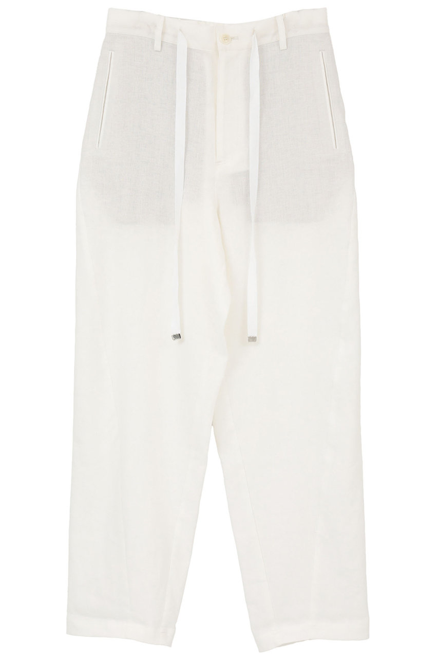 マルティニーク/martiniqueの【予約販売】【l’heritage martinique】ストレッチリネンイージーパンツ(ホワイト/A0361FP 563)