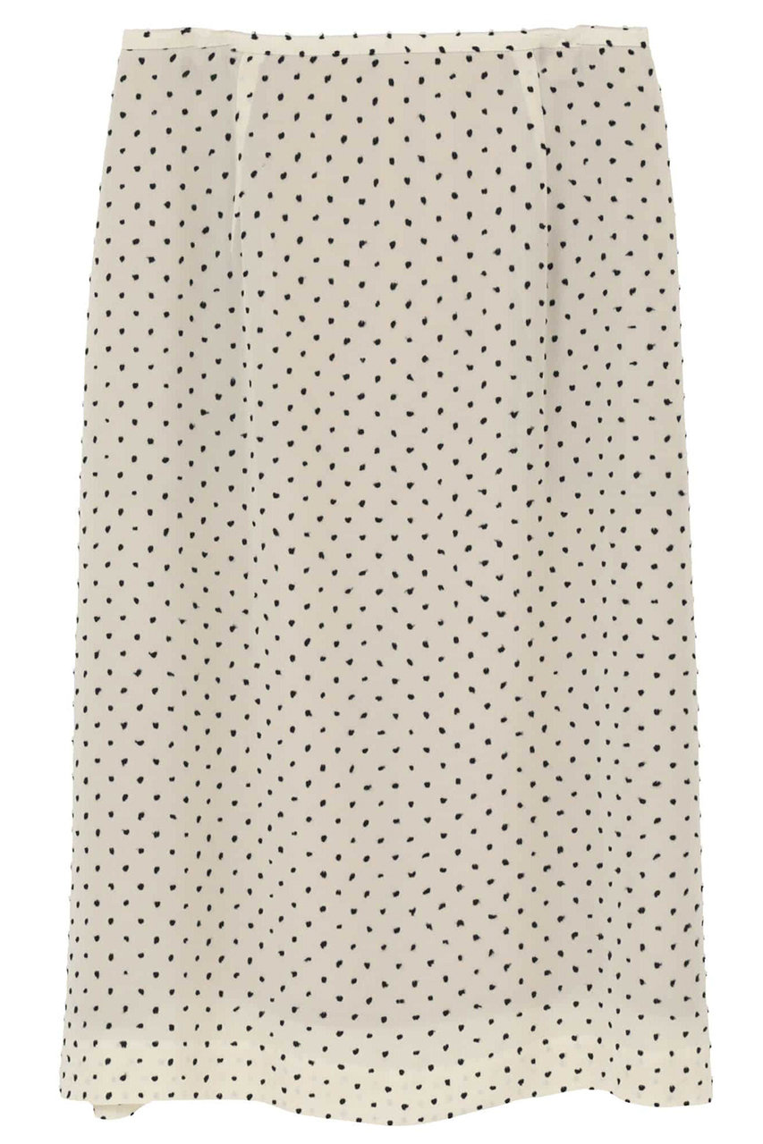 マルティニーク/martiniqueの【l’heritage martinique】ドットカットジャガードペンシルスカート(セットアップ可)(オフ×ブラック/A0361FS 461)