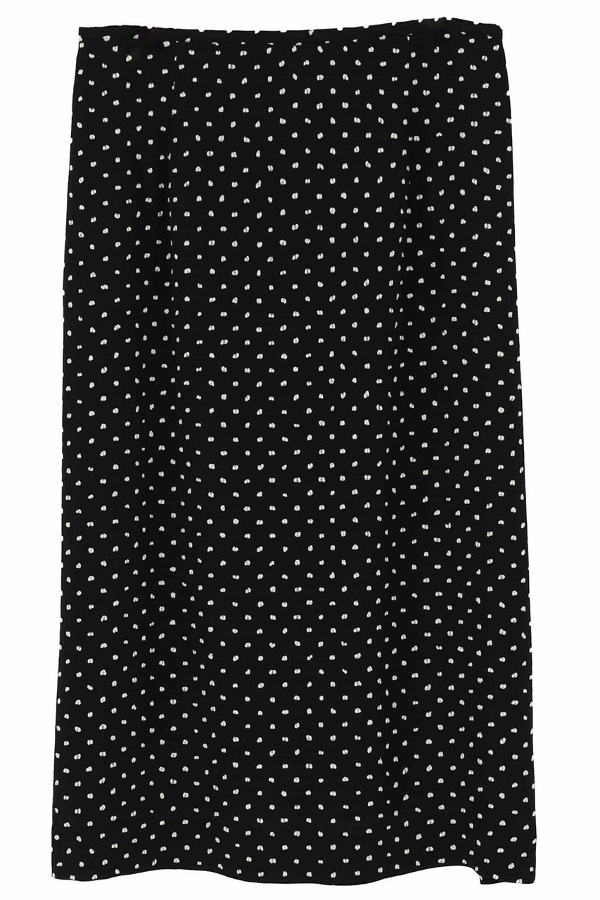 マルティニーク/martiniqueの【l’heritage martinique】ドットカットジャガードペンシルスカート(セットアップ可)(ブラック×オフ/A0361FS 461)