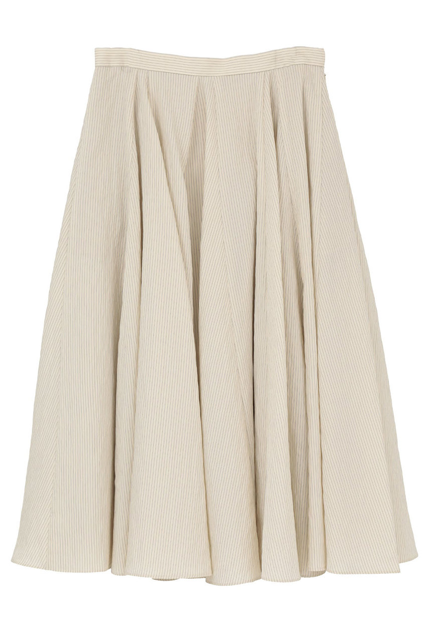 マルティニーク/martiniqueの【予約販売】【l’heritage martinique】コージーストライプフレアミディスカート(セットアップ可)(ベージュ/A0361FS 463)