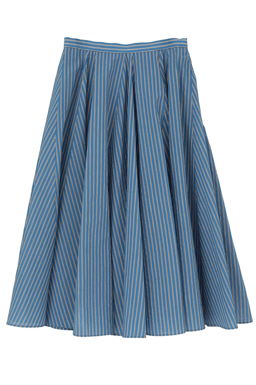 マルティニーク/martiniqueの【予約販売】【l’heritage martinique】コージーストライプフレアミディスカート(セットアップ可)(ブルー/A0361FS 463)