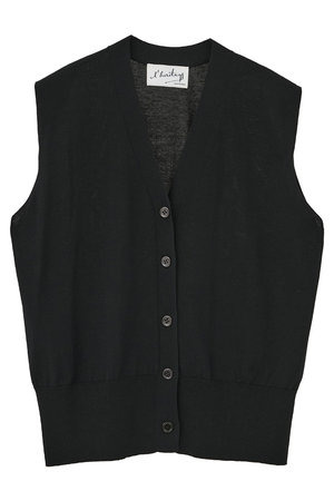 マルティニーク/martiniqueの【予約販売】【l’heritage martinique】シルクコットンVネックジレ(110300/110303)