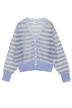 マルティニーク/martiniqueの【予約販売】【l’heritage martinique】シアーボーダーカーディガン(110300/110303)