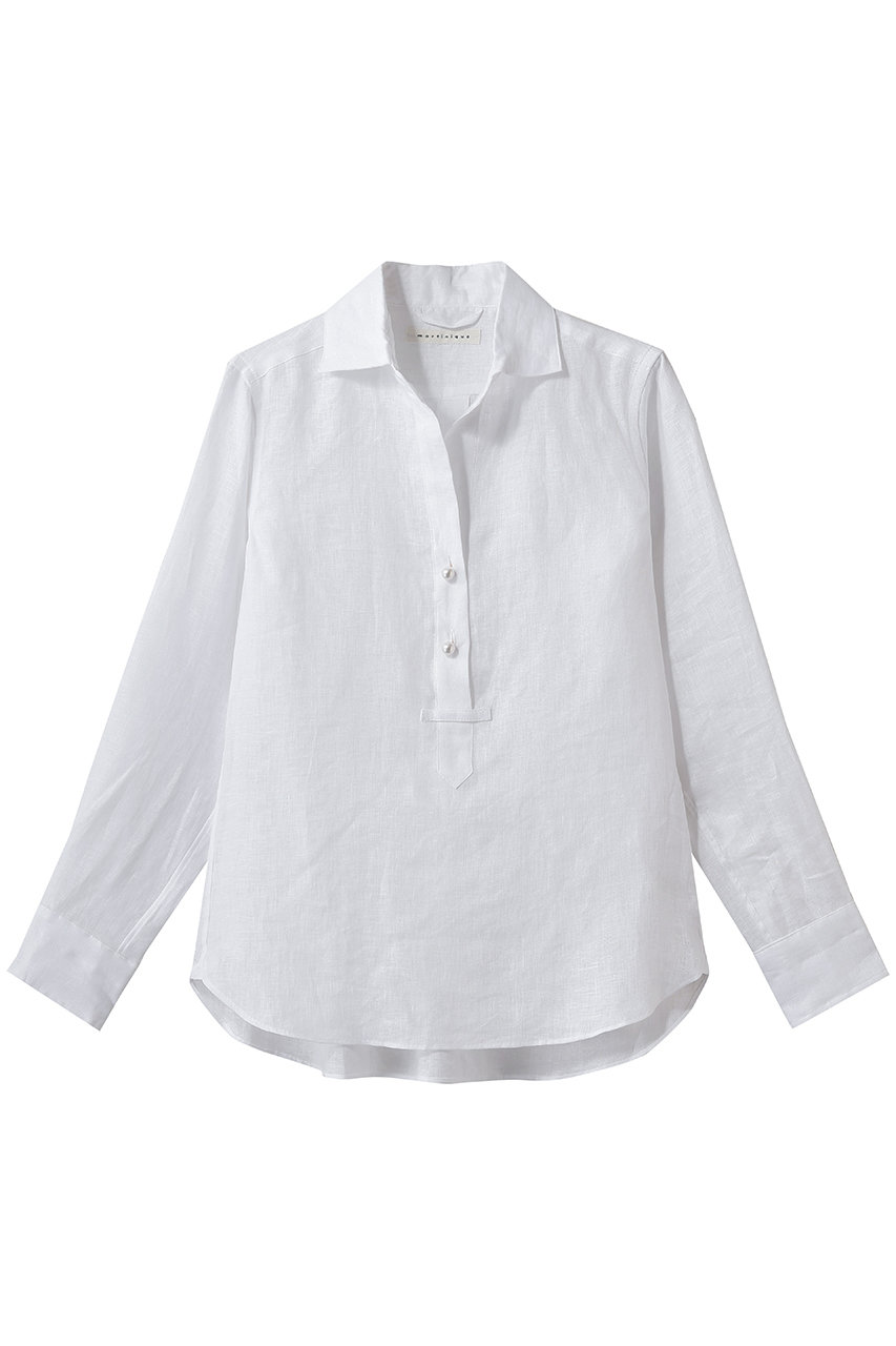 マルティニーク/martiniqueのリネンパールスキッパーシャツ(ホワイト/A0361FB 422)