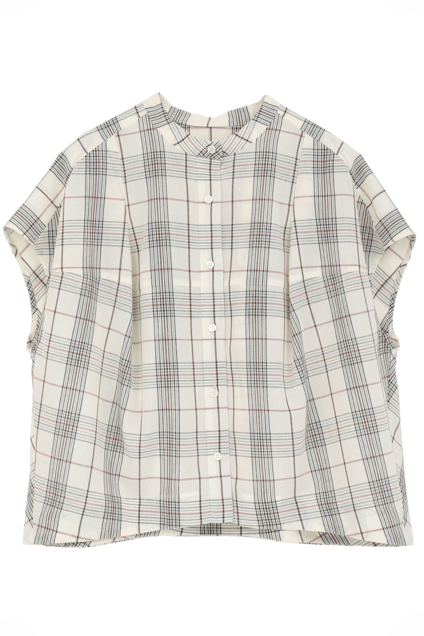 マルティニーク/martiniqueの【予約販売】タッサーコクーンブラウス(セットアップ可)(チェック/A0361FB 541)