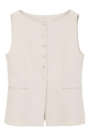 マルティニーク/martiniqueの【予約販売】リネンストレッチボートジレ(セットアップ可)(110800/110806)