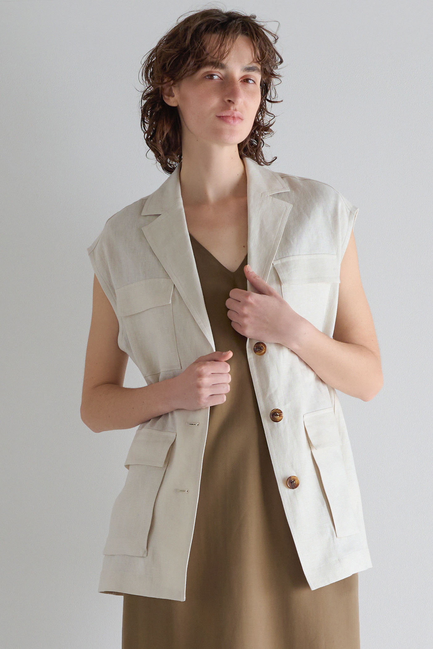 マルティニーク/martiniqueの【予約販売】リネンジレ(エクリュ/A0361FV 440)