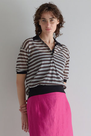 マルティニーク/martiniqueの【予約販売】シアーボーダーポロ(110300/110301)