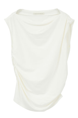 マルティニーク/martiniqueの【予約販売】シャーリングドレープノースリーブ(110400/110402)