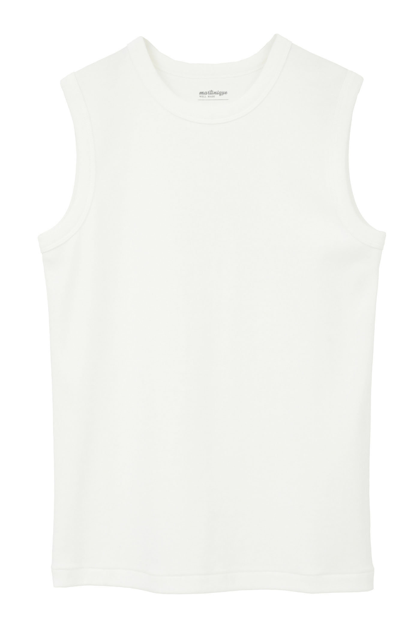 マルティニーク/martiniqueの【予約販売】コットンフライスノースリーブプルオーバー(ホワイト/A0361UTS504)