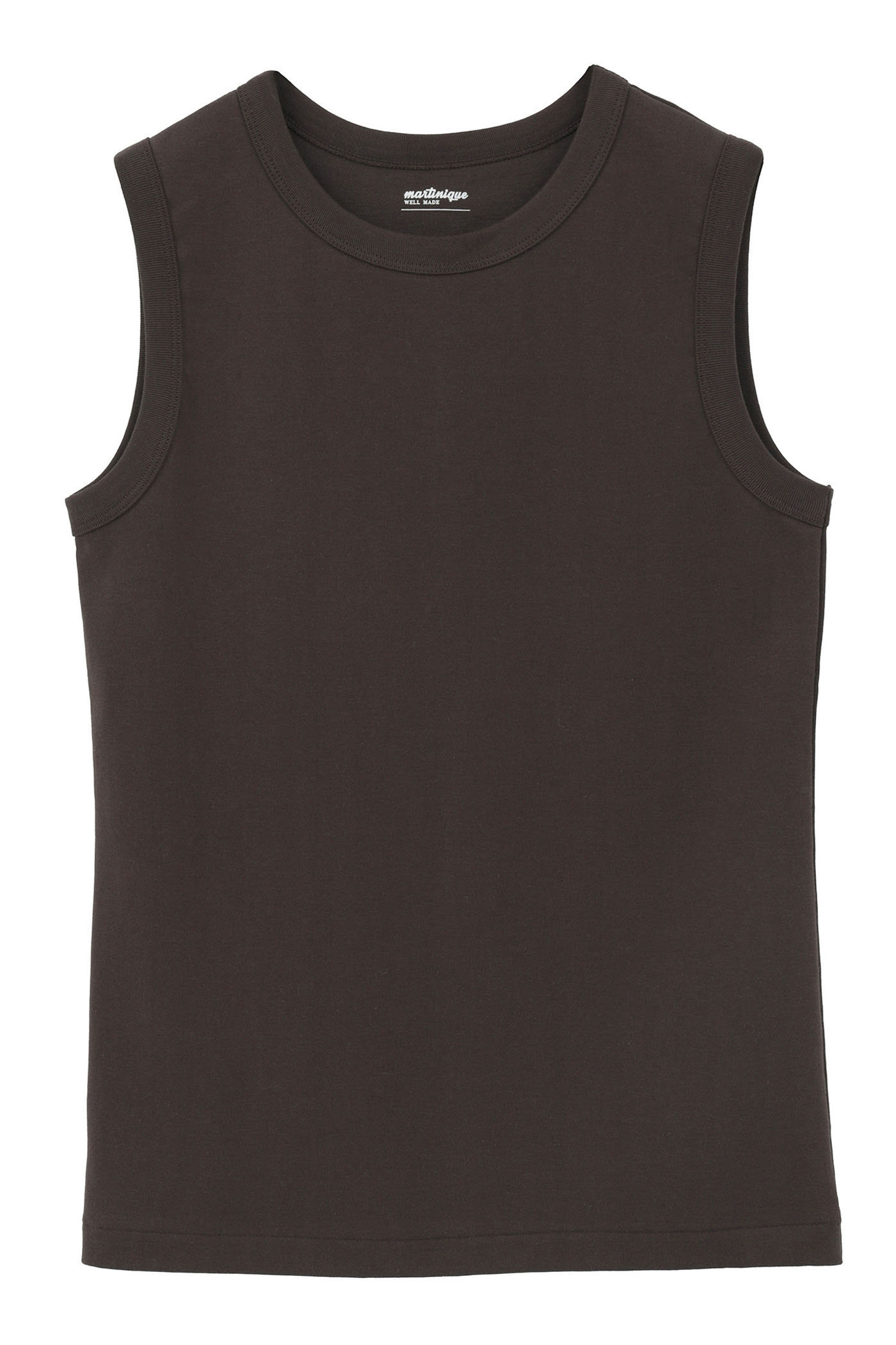 マルティニーク/martiniqueの【予約販売】コットンフライスノースリーブプルオーバー(ブラウン/A0361UTS504)